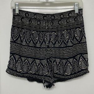 Navy Blue Pattern Shorts